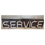 Neon "SERVICE" sign - 40"W x 9"H