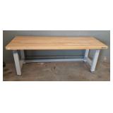 Ultra HD adjustable height metal & wood work bench