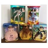 5 Barbie dolls w/ boxes - The Wizard of Oz