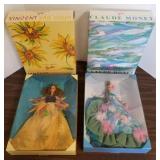 2 Barbie dolls w/ boxes - Claude Monet & Vincent
