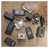 Group assorted vintage cameras - Kodak model 60,