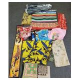 Group assorted textiles, several styles & cultures