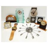 Group assorted Midcentury & Modern clocks