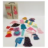 1964 Skipper doll carrying case w/ outfits