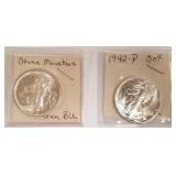 1942P U.S. half dollar & Stone Mountain half