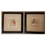 2 framed serigraphs / silkscreens - one Begay and