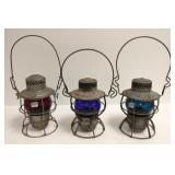 3 railroad lanterns - G.N. Ry, N.P. Ry. & C.&N.?