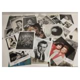 Folder assorted autographed photo prints, etc.