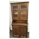 Antique 2-piece cupboard - 18" x 38" x 80" high