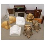 Group assorted bookends, pairs, singles, book