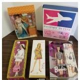 5 Barbie dolls with boxes - 1968 Fashion