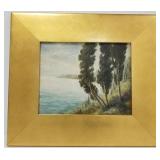 Piersons (?) framed signed oil painting on board -