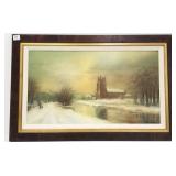 J. Patrick framed signed 1977 oil painting on