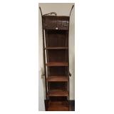 Toboggan-ski curio shelf 77" high x 11" deep x 19"