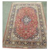 Vintage signed Persian handmade rug 88" x 123"