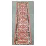 Handmade oriental runner with fancy pattern 32" x