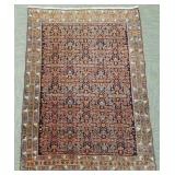 Antique handmade Persian tight knotted rug - 43"