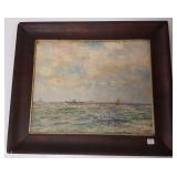 Steffin 1922 framed signed oil on board - reverse