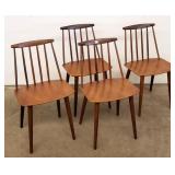 Mobler Denmark set of 4 side chairs