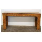 Lane burlwood console table 54" wide x 13" deep x