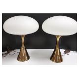 Laurel Lamp Co. pair of mushroom table lamps with