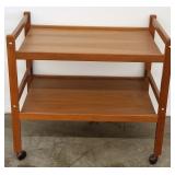 BDRR - Furbo Denmark teak rolling cart 28" x 18" x