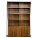Teak Denmark bookcase with 2 lower doors 47 1/2"w