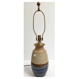 Jim Ulmer signed studio pottery lamp - 28" high