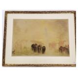 Richard Rauff framed pencil signed #148 colored