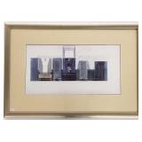 Contemporary framed Mackintosh style print -
