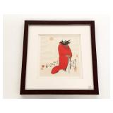 Wang, Chi framed signed oriental woodblock - 22