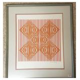 Shalam Gabay framed signed serigraph 23" x 27"