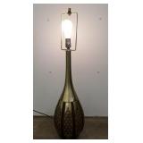 Laurel mid-century modern brass table lamp with