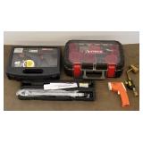 Solder gun, hole saw set, infrared thermometer &