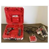 Milwaukee tube cutter, charger, circular saw &