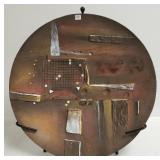 William C. Richards signed & with tag raku plaque