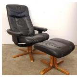 Mid-century style  upholstered recliner with