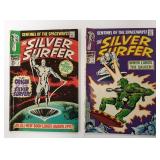 Vintage Silver Surfer #1 and #2 comic books