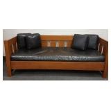 Mission oak Stickley style contemporary even arm