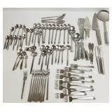 Group assorted stainless flatware