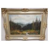 Framed signed Hansung (Otto) oil painting on