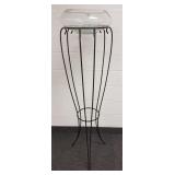 Iron stand with glass bowl - approx. 5