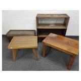 Group incl. 2 small tables & stacking book case