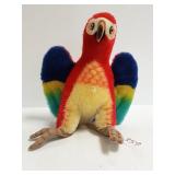 Steiff parrot with button - 9" tall