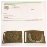 2 Civil War buckles - one officers & one non-