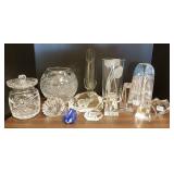 Group cut glass, crystal, etc. items incl. art