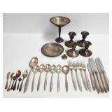 Group including sterling flatware - silver rhythm,