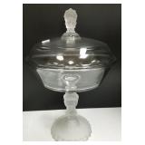 Antique pattern glass clear & frosted glass 3