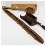 Cigar mold - 22" long, early wood boat - 41"