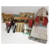 Marx tin litho buildings - General Store, barn, &